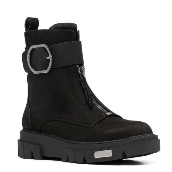 DKNY Combat Ankle Boots Size 7 M - Picture 7 of 16